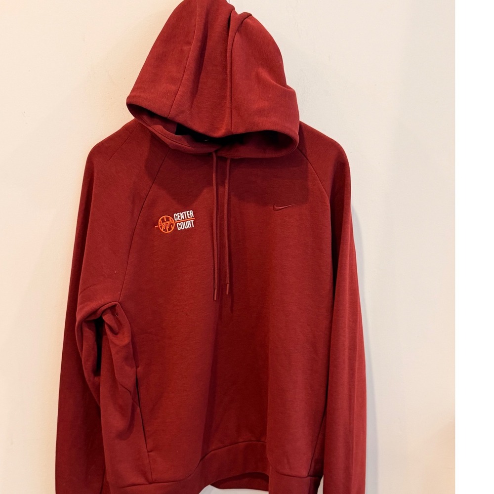 Nike Dri-FIT Virginia Tech VT Center Court Hoodie Maroon Red Mens Medium